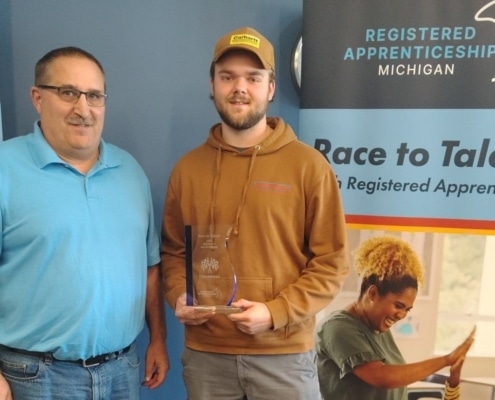 Weinkauf receives apprenticeship award from MichiganWorks! for mentoring in Northern Michigan