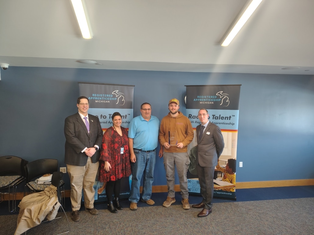 Weinkauf receives apprenticeship award from MichiganWorks! for mentoring in Northern Michigan